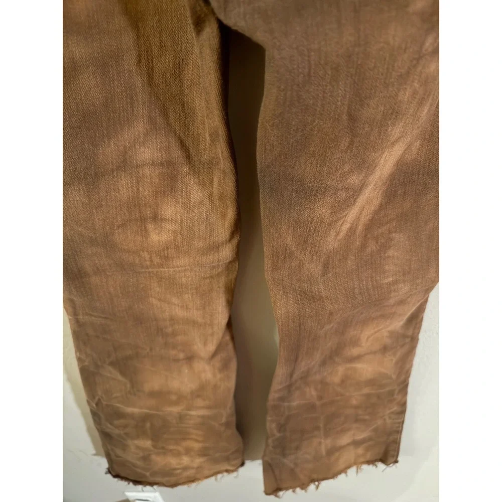 Free People We The Free Just Float On Flare Jeans Brown Tie Dye High Rise 24